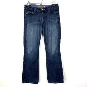 Paige vintage Y2K Skyline Boot Jeans 28 Low rise 31" Inseam stretch medium wash